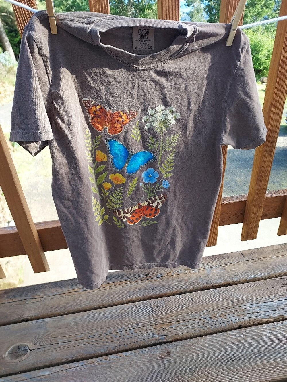 Butterfly Botanical Tshirt Comfort Colors